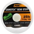 FOX Camotex Semi Stiff Coated Camo 20m 35lb - előkezsinór