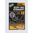 FOX Edges Stiff Rig Straight Point Hooks Size 8B - horog (szakáll nélkül)
