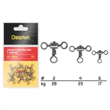 Delphin Forgó Cross-line Rolling T Swivel 10 db - 6-os Méret - 17 kg