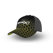 MATRIX HEX PRINT BASEBALL CAP - BLACK