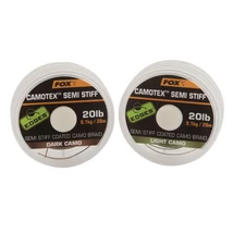 FOX Camotex Semi Stiff Coated Dark Camo 20m 15lb - fonott előkezsinór