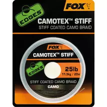 FOX Camotex Stiff Coated Camo 20m 20lb - előkezsinór