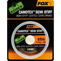FOX Camotex Semi Stiff Coated Camo 20m 20lb - előkezsinór