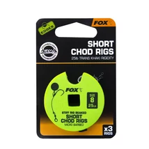 FOX Edges Stiff Chod Rig Short 3x 25lb size 8 - előkötött horogelőke