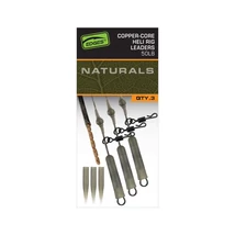 FOX Edges Naturals Copper-Core Heli Rig Leaders x3 50LB