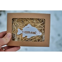 Karácsonyi dekoráció - ezüstpontyk 10 db 