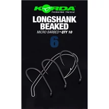 KORDA Horog Longshank Beaked Barbed 10 db - Méret 6