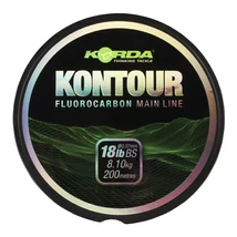 Korda Zsinór Kontour Fluorocarbon 200 M Átlátszó - Átmérő 0,37 Mm / Teherbírás 8,1 Kg.