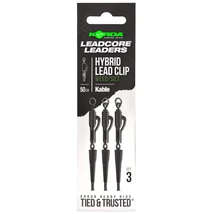 Korda - Előkötött Kable Leadcore Leader Hybrid Lead Clip 50 cm Weed