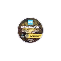 Nash Horgászzsinór Baseline Sinking Braid UV Yellow 25lb 0.24mm 1200m