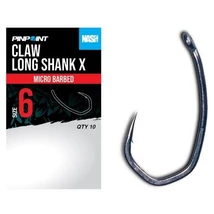Nash Horgok Claw Long Shank X Micro Barbed 10 db - Méret 6