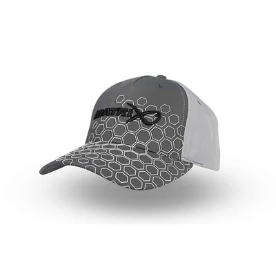 MATRIX HEX PRINT BASEBALL CAP - GREY