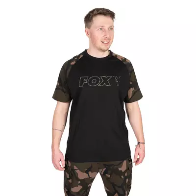 FOX Black/Camo Outline T - Shirt M