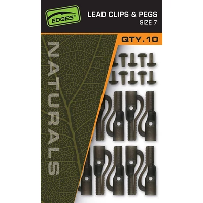 FOX Edges - Naturals Lead Clips & pegs Size 7 10x