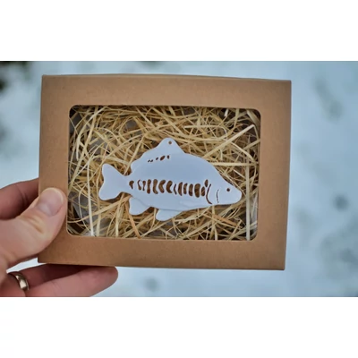 Karácsonyi dekoráció - ezüstpontyk 10 db 