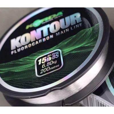 Korda Zsinór Kontour Fluorocarbon 200 M Átlátszó - Átmérő 0,35 Mm / Teherbírás 6,8 Kg.