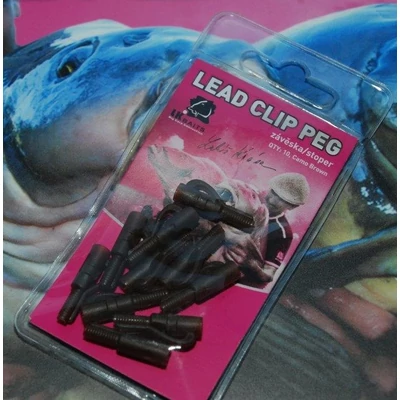 LK Baits - Lead Clip Peg Camo Brown/10db