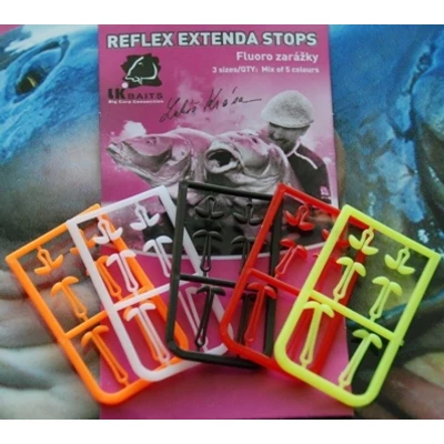 LK Baits - Reflex Extenda Stops Fluoro 3 size, 5 Mix colours