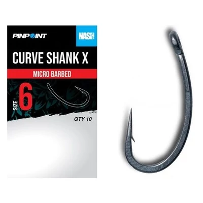 Nash - Horog Curve Shank X Micro Barbed 10 ks méret 6