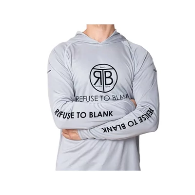 Refuse To Blank UV Kapucnis Pulóver Hosszú Ujjú UPF 50+ Light Grey – XL