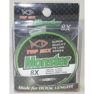 Top Mix - X8 Monster előke zsinór 10 m - 0,10 mm